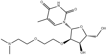 2'-O-[2-[2-(Dimethylamino)ethoxy]ethyl]-5-methyluridine 化学構造式