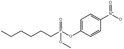 p-ニトロフェニル◇ヘキシルホスホン酸メチル 化学構造式