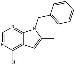7-Benzyl-4-chloro-6-methyl-7H-pyrrolo[2,3-d]pyrimidine 结构式