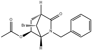 (1R,4R,6S,7R)-6-acetoxy-7-bromo-2-benzyl-2-azabicyclo[2.2.1]heptan-3-one 结构式