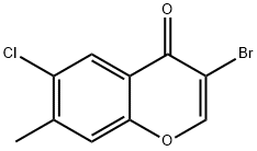 3-Bromo-6-chloro-7-methyl-4H-1-benzopyran-4-one Structure