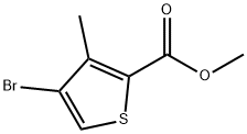 4-ブロモ-3-メチルチオフェン-2-カルボン酸メチル 化学構造式