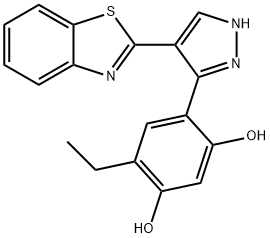 4-[4-(1,3-benzothiazol-2-yl)-1H-pyrazol-3-yl]-6-ethylbenzene-1,3-diol Struktur