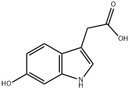 2-(6-ヒドロキシ-1H-インドール-3-イル)酢酸 化学構造式