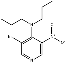 3-溴-5-硝基-N,N-二丙基吡啶-4-胺, 31872-73-8, 结构式