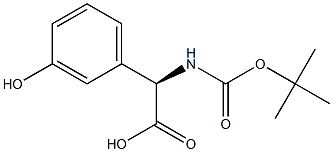 N-BOC-R-3-羟基苯甘氨酸, 33130-90-4, 结构式