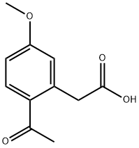 (2-Acetyl-5-methoxyphenyl)acetic acid Structure