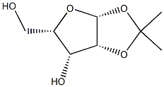 1,2-O-(1-甲基亚乙基)-BETA-L-呋喃来苏糖 结构式