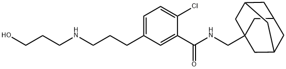 N-(1-adamantylmethyl)-2-chloro-5-[3-(3-hy
droxypropylamino)propyl]benzamide Structure
