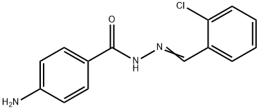 4-AMINOBENZOIC (2-CHLOROBENZYLIDENE)HYDRAZIDE Struktur