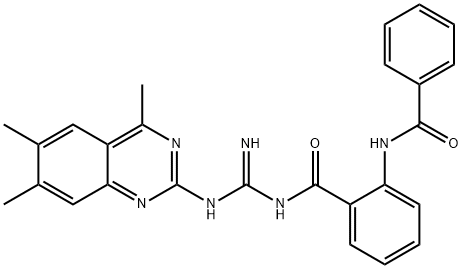 N-{(E)-amino[(4,6,7-trimethylquinazolin-2-yl)amino]methylidene}-2-[(phenylcarbonyl)amino]benzamide,356085-90-0,结构式