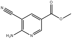 methyl 6-amino-5-cyanonicotinate 结构式