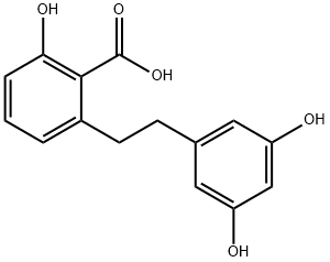 2-[2-(3,5-Dihydroxy-phenyl)-ethyl]-6-hydroxy-benzoic acid 结构式