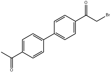 1-{4'-acetyl-[1,1'-biphenyl]-4-yl}-2-bromoethan-1-one Structure