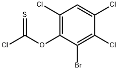 2-bromo-3,4,6-trichlorophenyl chlorothioformate Structure