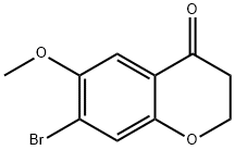 7-BROMO-6-METHOXY-3,4-DIHYDRO-2H-1-BENZOPYRAN-4-ONE Structure