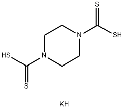 1,4-Piperazinedicarbodithioic acid, dipotassium salt
 Structure