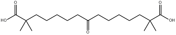 2,2,14,14-四甲基-8-氧代十五烷二酸 结构式