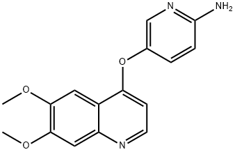 5-[(6,7-DIMETHOXYQUINOLIN-4-YL)OXY]PYRIDIN-2-AMINE Struktur