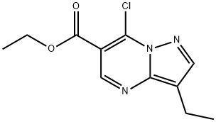 Ethyl 7-chloro-3-ethylpyrazolo[1,5-a]pyrimidine-6-carboxylate 结构式