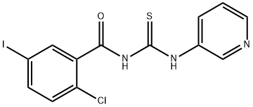 2-chloro-5-iodo-N-(pyridin-3-ylcarbamothioyl)benzamide Struktur