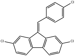 2,7-二氯-9-(4-氯苯亚甲基)-9H-芴 结构式