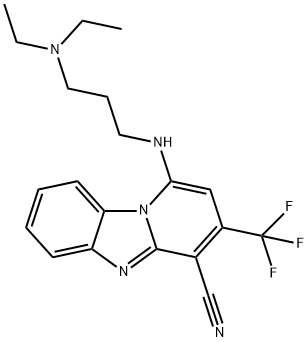1-{[3-(diethylamino)propyl]amino}-3-(trifluoromethyl)pyrido[1,2-a]benzimidazole-4-carbonitrile,442572-70-5,结构式