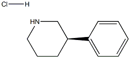 (R)-3-苯基哌啶盐酸盐 结构式