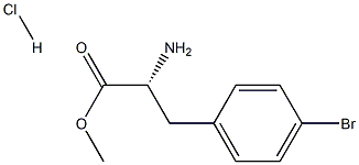 D-4-溴苯丙氨酸甲酯盐酸盐 结构式