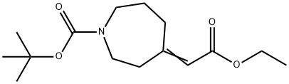 4-(2-乙氧基-2-氧代亚乙基)氮杂环庚烷-1-甲酸叔丁酯,473836-97-4,结构式