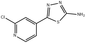 5-(2-chloro-4-pyridinyl)-1,3,4-Thiadiazol-2-amine Structure