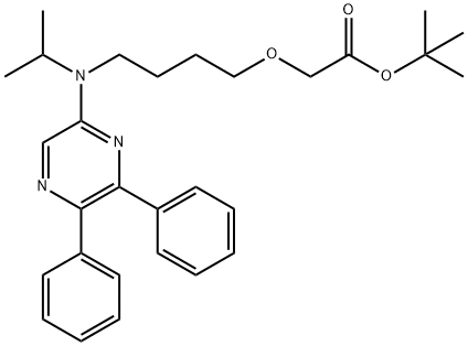 ( 2-{4-[N-(5,6-diphenylpyrazin-2-yl)-N-isopropylamino]butyloxy}acetic acid tert-butylester )