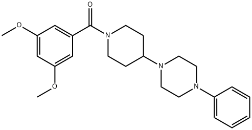 (3,5-dimethoxyphenyl)[4-(4-phenylpiperazin-1-yl)piperidin-1-yl]methanone Structure