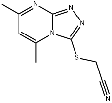 [(5,7-dimethyl[1,2,4]triazolo[4,3-a]pyrimidin-3-yl)sulfanyl]acetonitrile Struktur