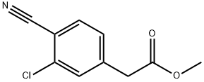 Methyl 2-(3-chloro-4-cyanophenyl)acetate Struktur