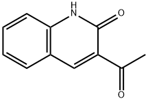3-アセチル-1H-キノリン-2-オン 化学構造式