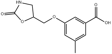 3-Methyl-5-((2-oxooxazolidin-5-yl)methoxy)benzoic acid Structure