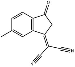 2-(6-methyl-3-oxo-2,3-dihydro-1H-inden-1-ylidene)malononitrile Struktur