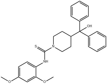 N-(2,4-dimethoxyphenyl)-4-[hydroxy(diphenyl)methyl]piperidine-1-carbothioamide|