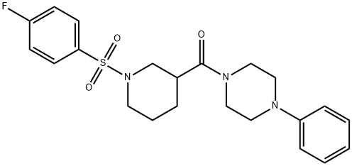 1-({1-[(4-fluorophenyl)sulfonyl]-3-piperidinyl}carbonyl)-4-phenylpiperazine|