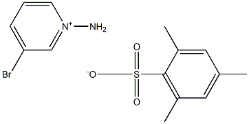 2,4,6-トリメチルベンゼンスルホン酸1-アミノ-3-ブロモピリジン-1-イウム 化学構造式