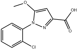 1-(2-氯苯基)-5-甲氧基-1H-吡唑-3-羧酸, 55983-86-3, 结构式