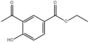 3-乙酰基-4-羟基苯甲酸乙酯, 57009-53-7, 结构式