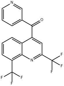(2,8-Bis-trifluoromethyl-quinolin-4-yl)-pyridin-3-yl-methanone Struktur