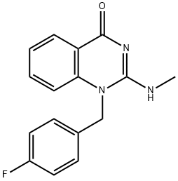 1,4-DIHYDRO-1-(4-FLUOROBENZYL)-2-METHYLAMINO-4-QUINAZOLINONE Struktur