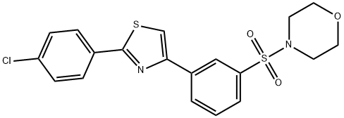 4-({3-[2-(4-chlorophenyl)-1,3-thiazol-4-yl]phenyl}sulfonyl)morpholine Struktur