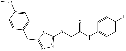 N-(4-fluorophenyl)-2-{[5-(4-methoxybenzyl)-1,3,4-oxadiazol-2-yl]sulfanyl}acetamide|