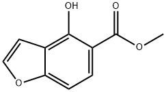 5-Benzofurancarboxylic acid, 4-hydroxy-, methyl ester
 Struktur