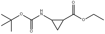 2-((TERT-ブチルトキシカルボニル)アミノ)シクロプロパンカルボン酸エチル 化学構造式