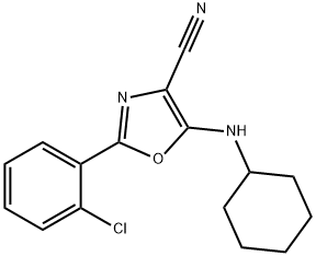 2-(2-chlorophenyl)-5-(cyclohexylamino)-1,3-oxazole-4-carbonitrile Structure